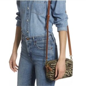 NWT Madewell Transport Camera Bag: Tiger Stripe Genuine Calf Hair Edition